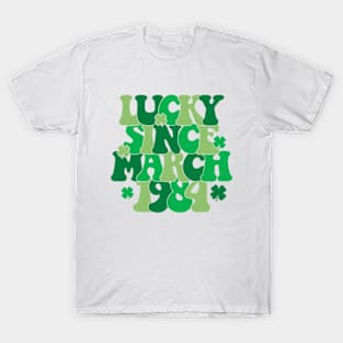 Lucky Since March 1984 40 Years Old 40th St Patricks Day T-Shirt